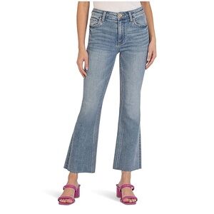 Kut from the Kloth Kelsey High Rise Ankle Flares Light Blue Flare Jeans